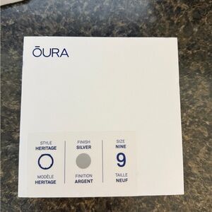 Oura Ring Gen 3- Heritage Silver- Size 9